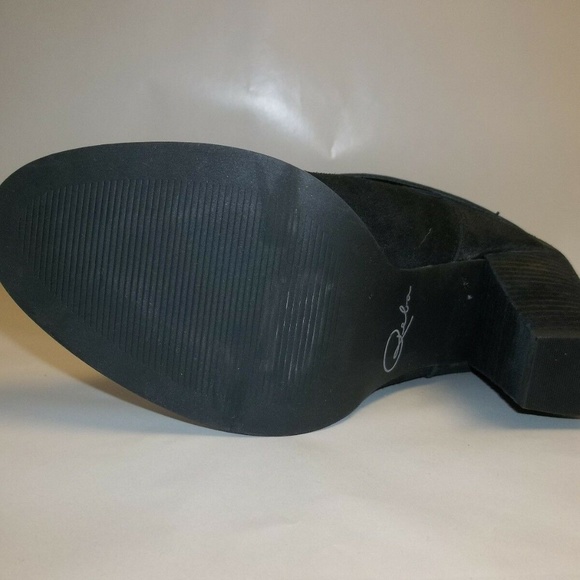 Reba ZANIA Black Leather New Womens Ankle Boots - Picture 5 of 6